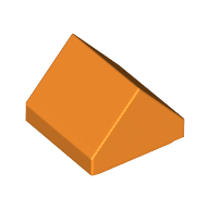 ROOF TILE 1X1, DEG. 45, W/O KNOBS ROOF TILE 1X1, DEG. 45, W/O KNOBS
