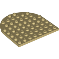 PLATE 8X8, 1/2 CIRCLE PLATE 8X8, 1/2 CIRCLE