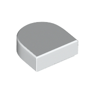 FLAT TILE 1X1, 1/2 CIRCLE FLAT TILE 1X1, 1/2 CIRCLE
