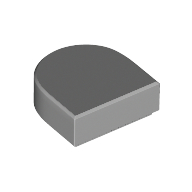 FLAT TILE 1X1, 1/2 CIRCLE FLAT TILE 1X1, 1/2 CIRCLE