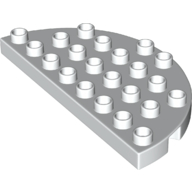 PLATE 8X4, 1/2 CIRCLE