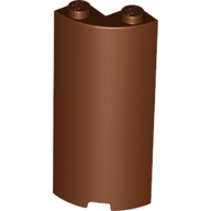 WALL 2X2X5, 1/4 CIRCLE, W/ CUTOUT