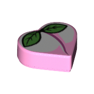 TILE 1X1, HEART, NO. 4 TILE 1X1, HEART, NO. 4