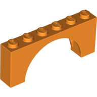 BRICK W/ INSIDE BOW 1X6X2 BRICK W/ INSIDE BOW 1X6X2