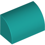 BRICK 1X2, OUTSIDE HALF BOW BRICK 1X2, OUTSIDE HALF BOW
