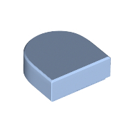 FLAT TILE 1X1, 1/2 CIRCLE FLAT TILE 1X1, 1/2 CIRCLE
