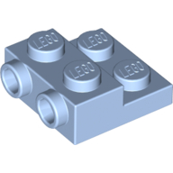PLATE 2X2X2/3 W. 2. HOR. KNOB