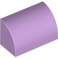 BRICK 1X2, OUTSIDE HALF BOW BRICK 1X2, OUTSIDE HALF BOW