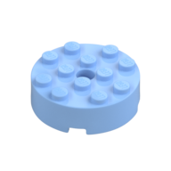 BRICK 4X4 ROUND W. Ø4.9 W. KL.