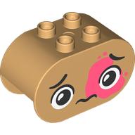 BRICK 2X4X2, OVAL, NO. 32