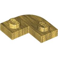 PLATE 2X2, 1/4 CIRCLE, W/ CUT OUT